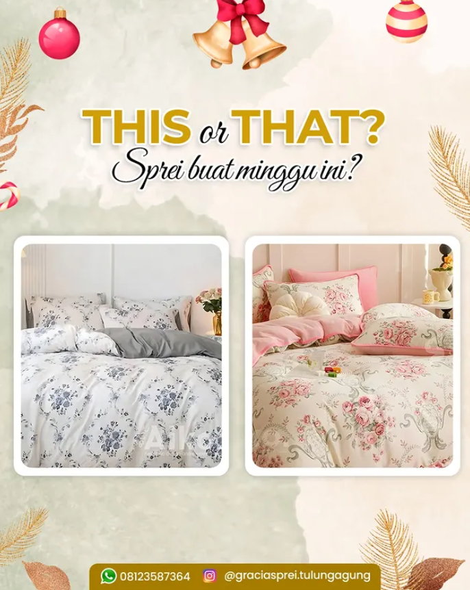 <p>Kadang pilih sprei itu kayak pilih vibe kamar u
